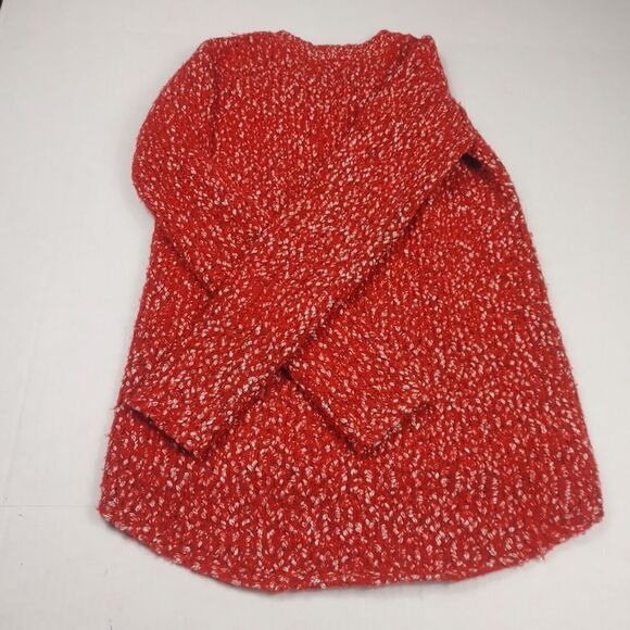 J.McLaughlin Womens Tunic Sweater Red Cable Knit Long Sleeve Cozy Pullover XS - Picture 8 of 9
